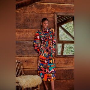 Farm Rio Tropical Shades Midi Dress | size medium